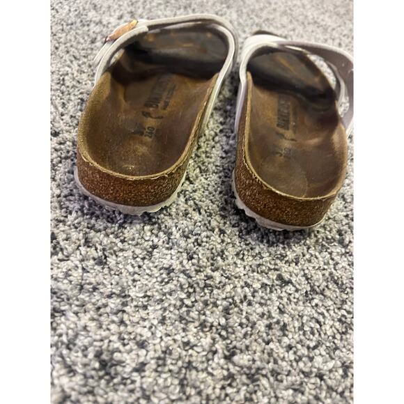 Birkenstock Yao White Strappy Sandal, Women’s 37 Leather‎ Mule Comfort Slip-On - Picture 5 of 9